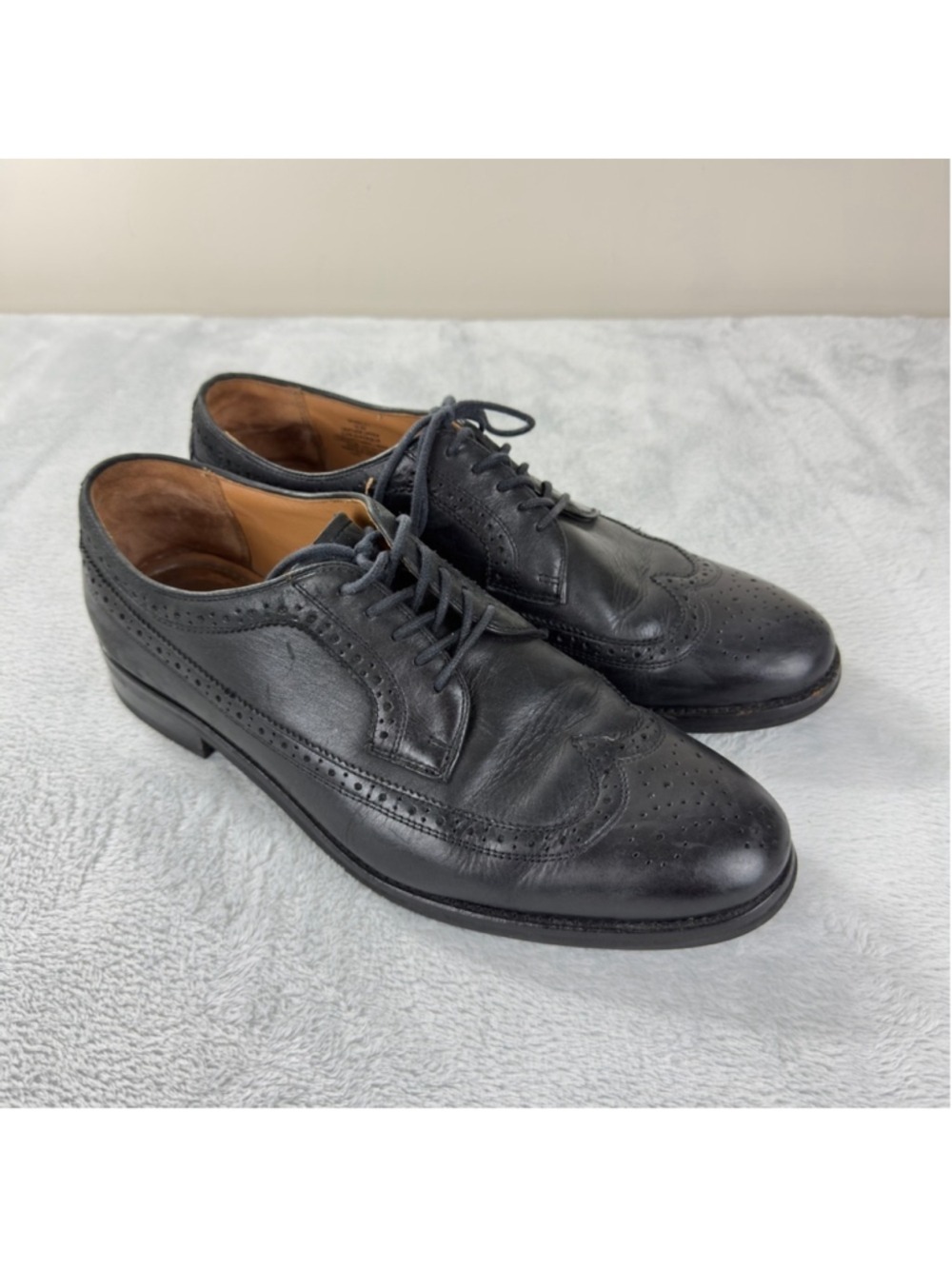 Polo Ralph Lauren Moseley Wingtip Oxford Black Size 10.5D